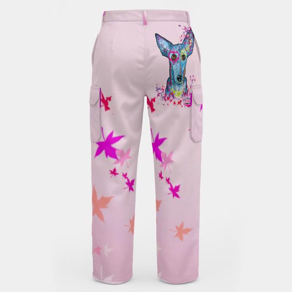 Cargohose mit Princessa - Hose, lang oder kurz, bunt, 100% Polyester, Grösse S-5XL, fester Stoff, Normale Passform, Mischling, Mix, Windhunde, Podenco